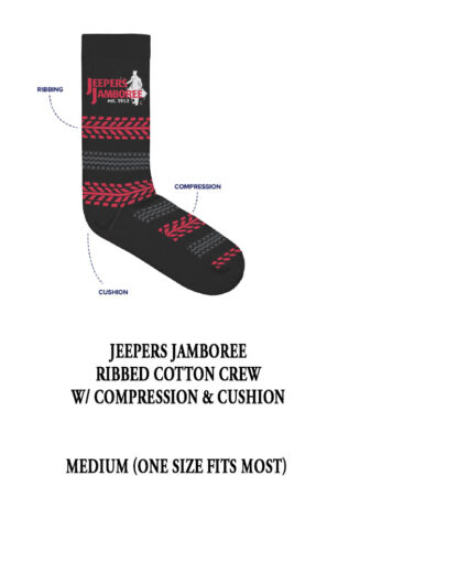Jeepers Jamboree Black Tire Tread Socks