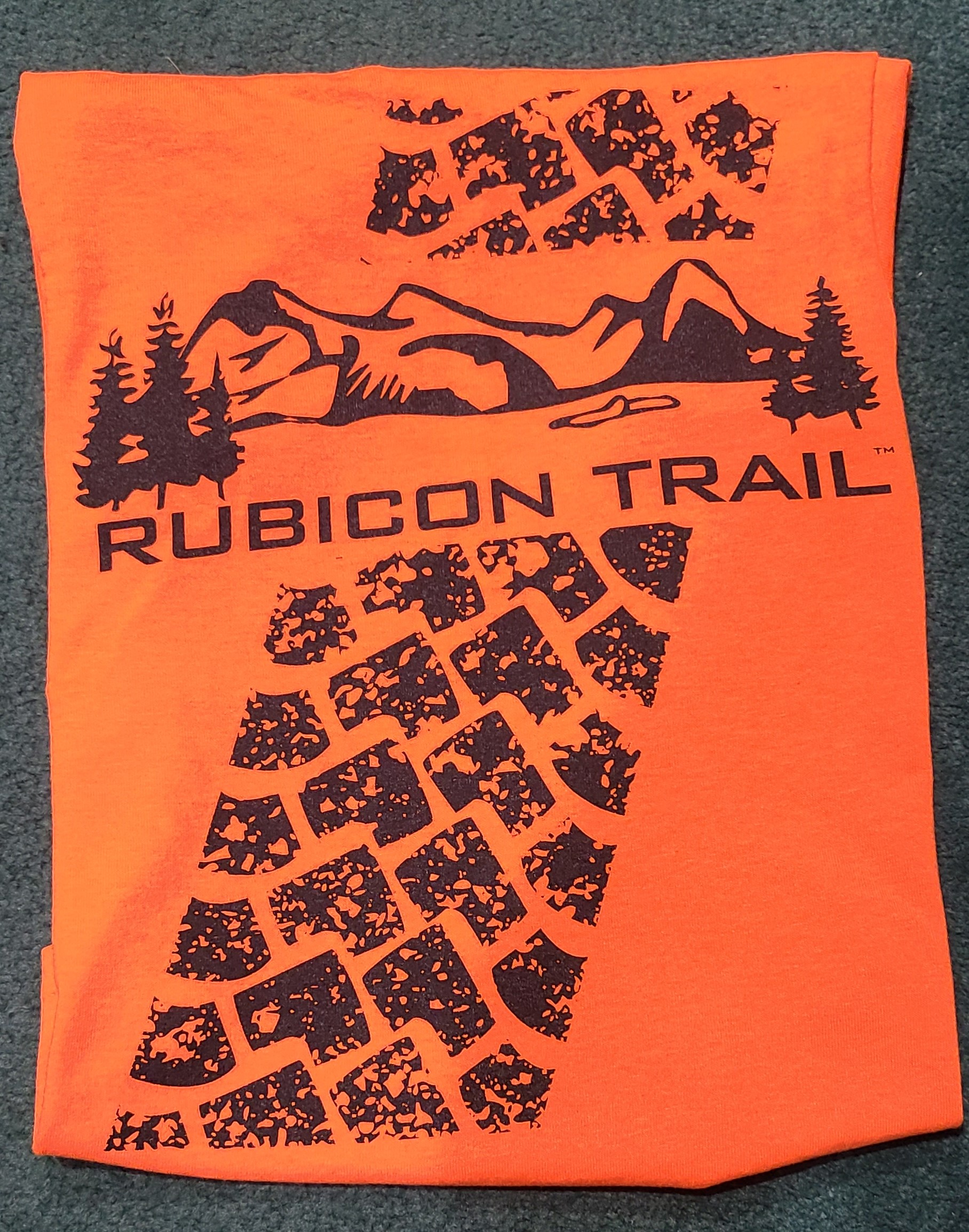 Youth Rubicon Trail Tire Tread T-Shirt - Safety Orange