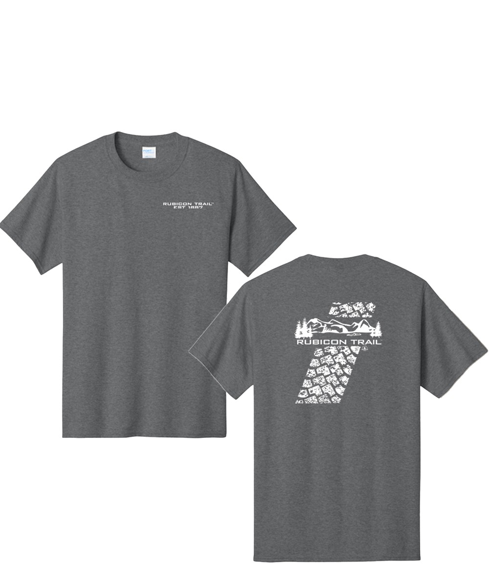 2026 Rubicon Trail Tire Tread T-Shirt - Graphite Heather